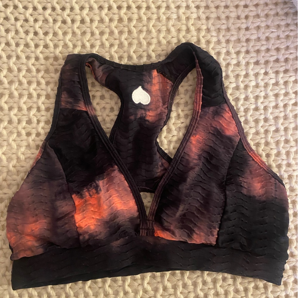 Booty by Brabants v neck sports bra tie dye
